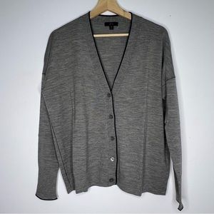 𝅺J. Crew Wool Tipped 100% Merino wool Cardigan Sweater - Size Medium